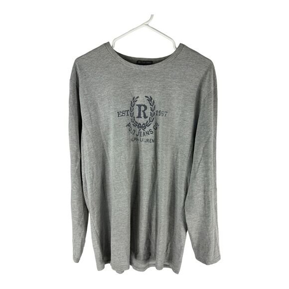 Vintage Polo Jeans Company Ralph Lauren Graphic Long Sleeve T-Shirt Adult L - Picture 1 of 4